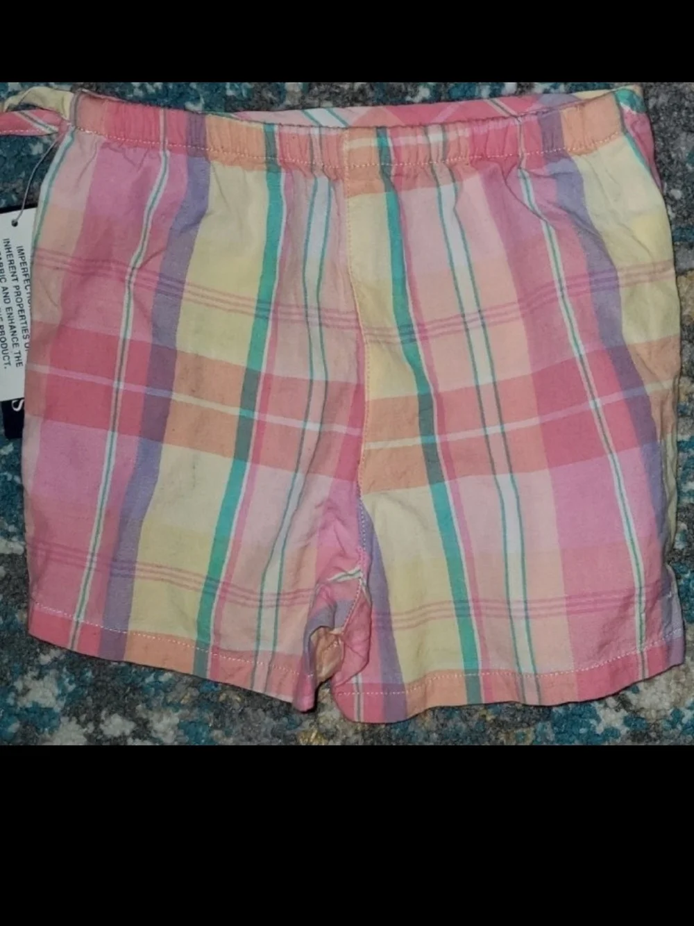 New Ralph Lauren Plaid Sleeveless Top and Shorts Set Size 12 Months